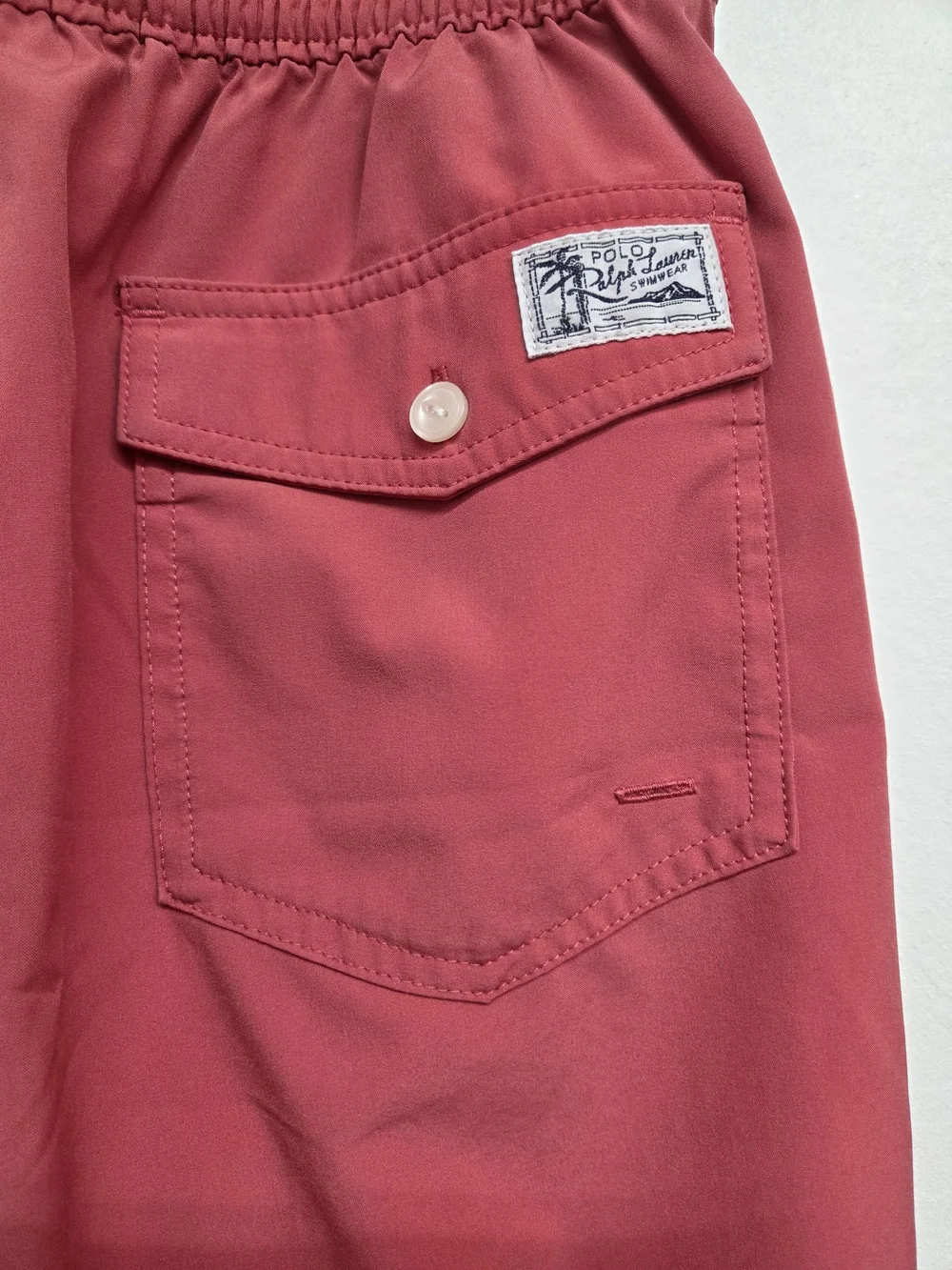 Polo by Ralph Lauren Men's Red Drawstring Swim/Active Shorts